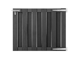 Vidaxl Portão De Jardim 100x80 Cm Wpc Cinzento