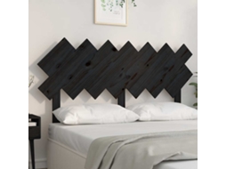 Vidaxl Cabeceira De Cama 141x3x80,5 Cm Pinho Maciço Preto