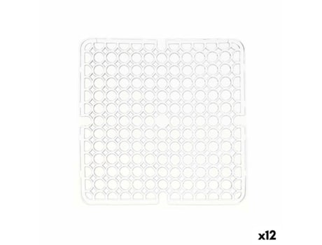 Tapete Lava-loiça Transparente Plástico 28 x 0,1 x 28 cm (12 Unidades)
