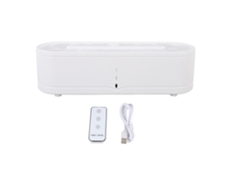 Umidificador Gotas de Água Giratórias S/MARCA com difusor de óleos essenciais luzes LED controle remoto 300ml