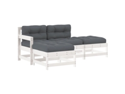 Garden Lounge Set, Garden Lounge Sets Vidaxl Branco Madeira (n/a)