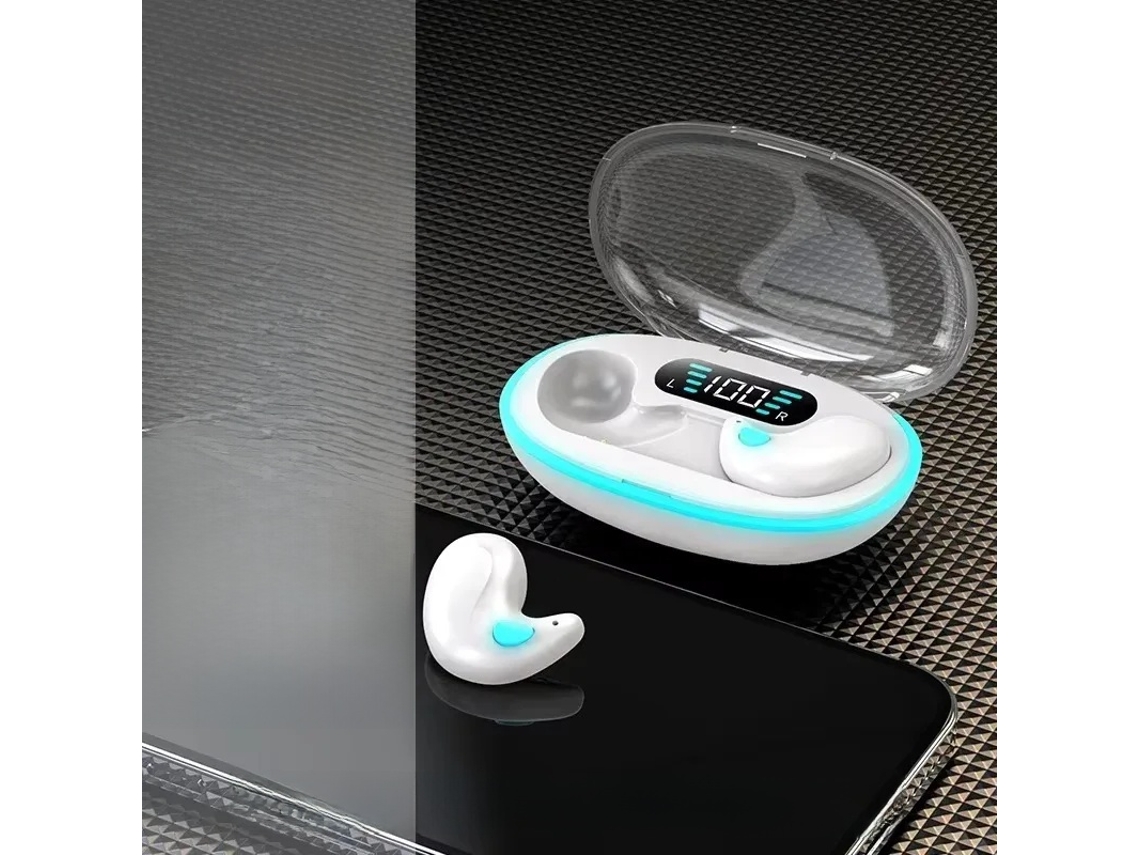 Fones de Ouvido Sem Fio Bluetooth 5.3 , À Prova D'água, com Cancelamento de Ruído e Microfone Integrado. MDUG (brancos)