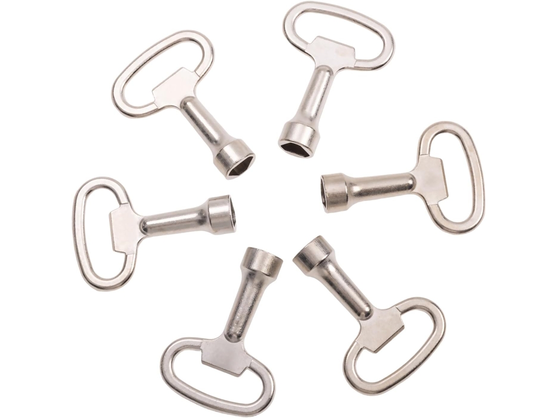 Conjunto De 6 Chaves Soquete Triangulares Prateadas 2x1, 5 Polegadas, Em Aço Inoxidável, Para Uso Elétrico