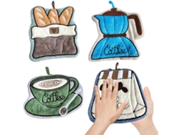 Conjunto De 4 Peças De Toalhas De Cozinha Para Café, Toalhas Absorventes