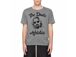 Rockinstone The Big Lebowski The Dude Abides Heather Graphite Adult T-shirt Size:xl