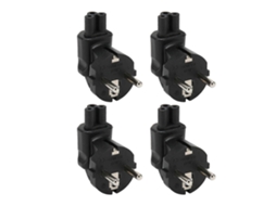 Conjunto De 4 Adaptadores De Energia Universais Com Plugue Eu4.8mm Para Iec320 C5, Padrão Europeu, 100 250v. Hengjian