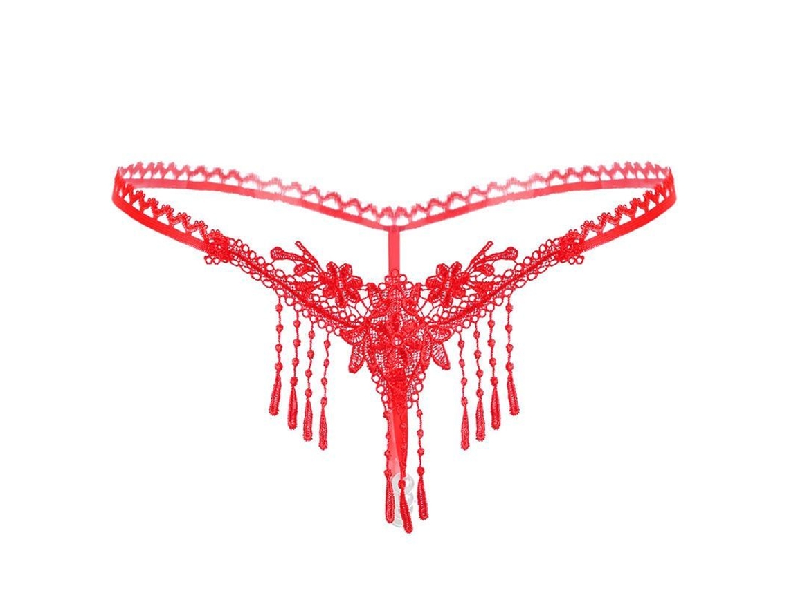 2026 braguitas de Perla Transpirables para Mujer Lencería Calzón de Encaje Abierto Sexy Diseño Atractivo Talla M