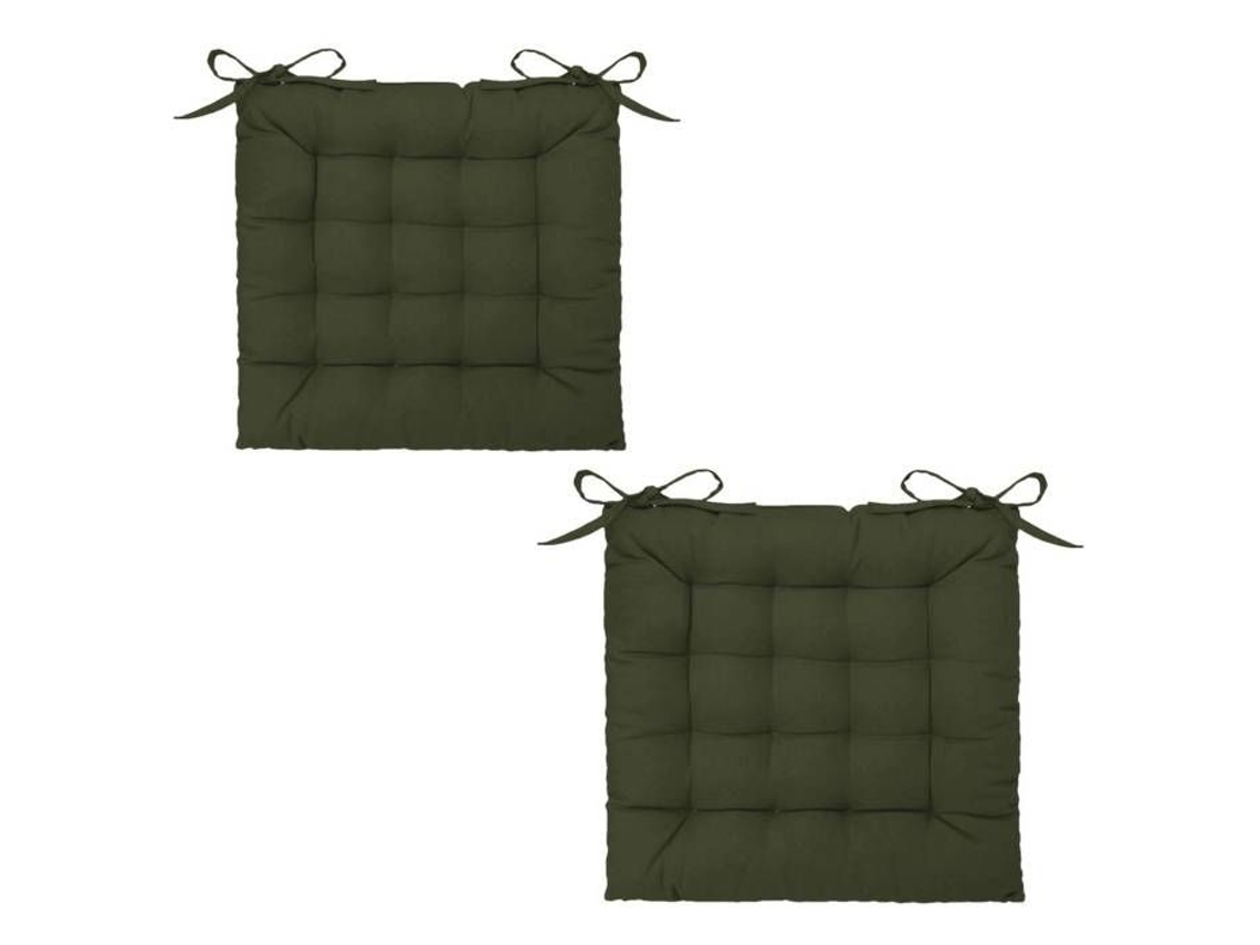 Conjunto de 2 Almofadas para Cadeira Cáqui ATMOSPHERA