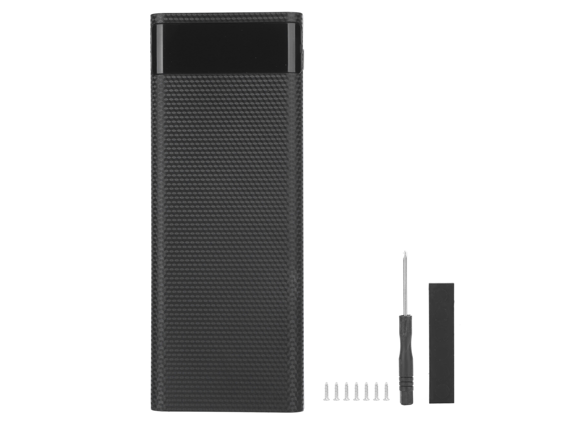 Caixa de Armazenamento de Baterias 18650 Diy Power Bank Portátil com Display e Proteções S/MARCA