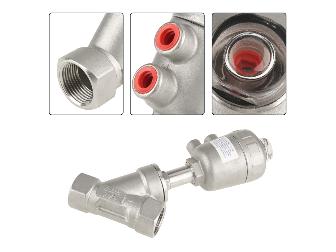 Válvula De Ângulo De Assento Dn25 Aço Inox
