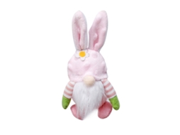 Colar Laxiscreed Coelho De Páscoa Rosa Pequeno Com Pingente De Tecido E Boneco Gnome De 17 Cm