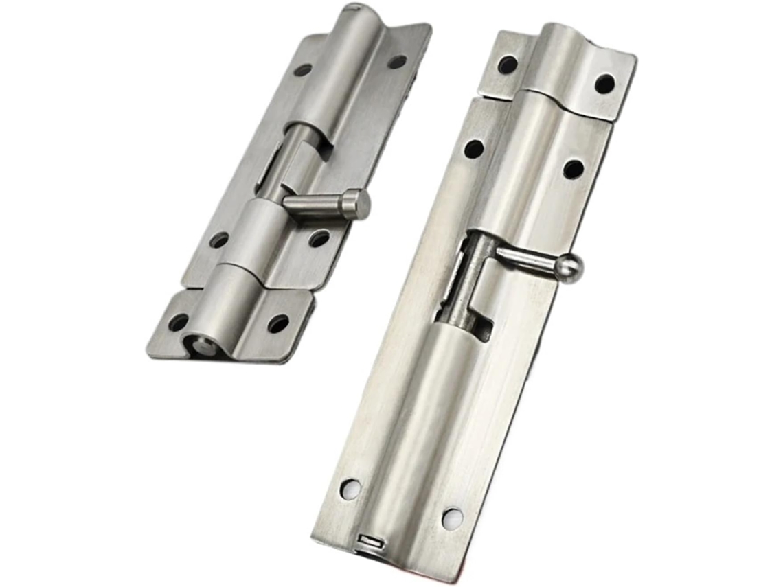 Fechadura De Porta 4 Polegadas Em Aço Inoxidável Com Trinco, Conjunto De Cadeado Com Acabamento Escovado Para Travar