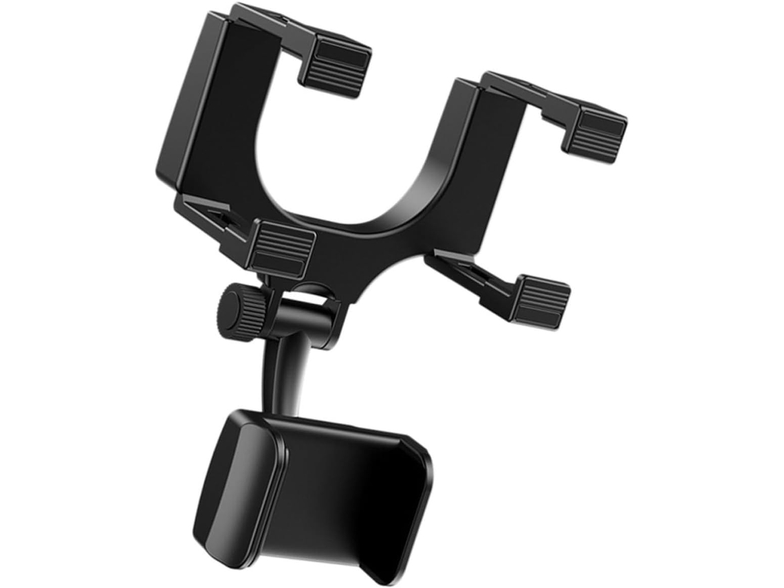 Suporte Para Celular Veicular Em Abs Preto Com Clipe Rápido E Câmera.