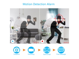 2026 câmera 1080p 2,0 Mp com Visão Noturna, Impermeável, Detecção de Movimento e Alertas, Instalação Fácil
