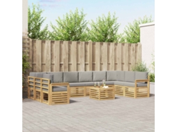 Vidaxl Conjunto De Sofás Para Exterior 8 Unid. Branco E Cinza Claro