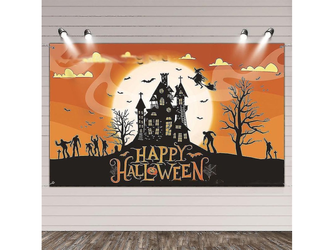 Fundo De Tela Para Festa De Halloween Props Fotografia Decoração 180x110cm Castelo Da Noite