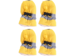 Botas Antiderrapantes Cães, Capas De Pelúcia Amarelas As Patas