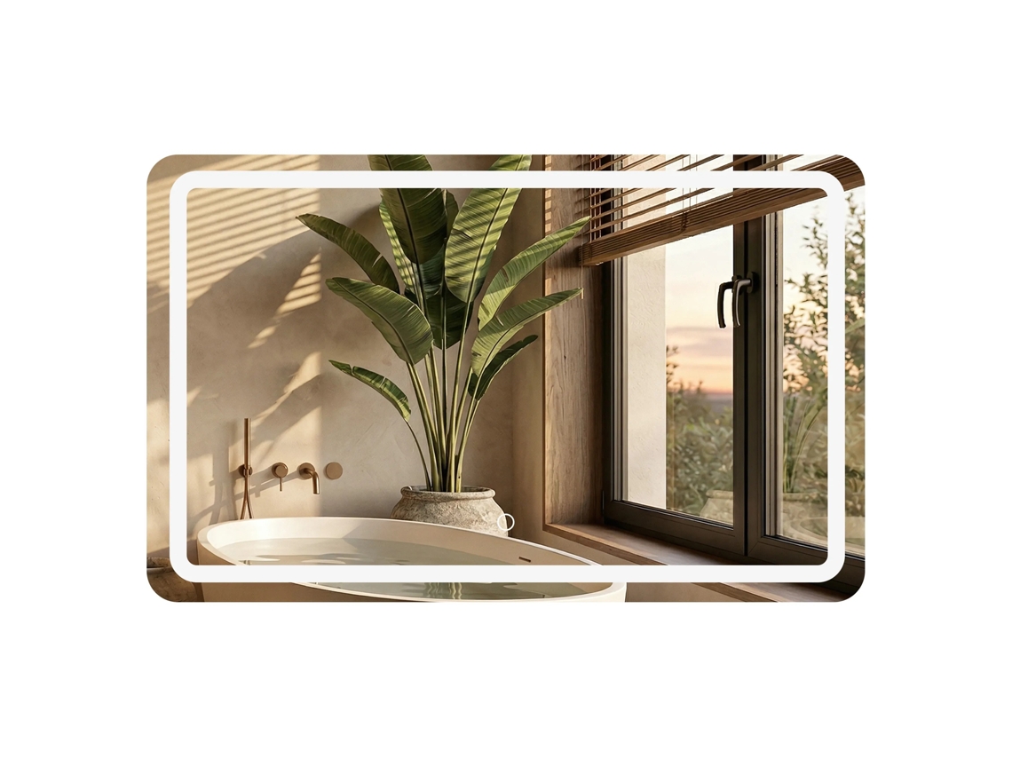 Espelho de Parede REA Edit Transparent 100x60 Led