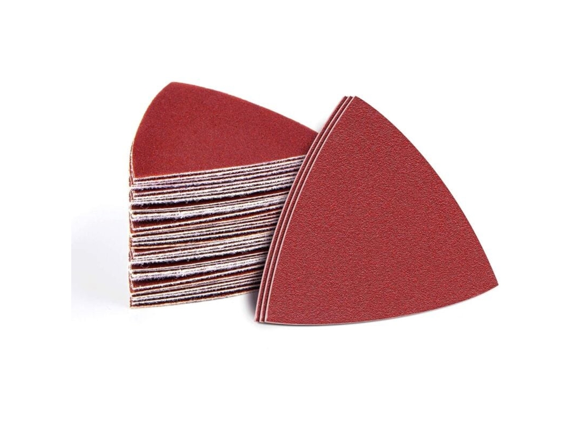Conjunto de Lixas Triangulares BRILVIBERA com diferentes granulações 80x80x80 mm para lixadeira (60, 120, 240)