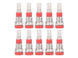 10 Peças Conector Banana 4mm Abs Ferramentas Conexões Elétricas Vermelho