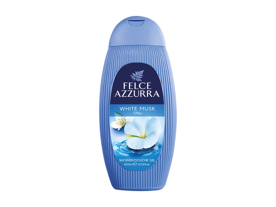 White Musk 400ml Shower Gel Luxurious Scented Cleansing Formula Felce Azzurra