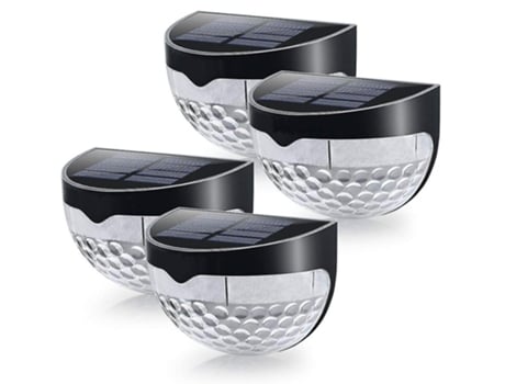 4 Peças de Luz Solar MMINGY para Cercas de Led para Montagem em Parede