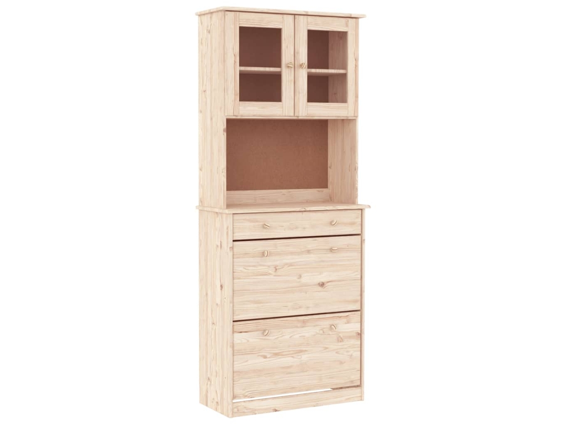 Aparador Alto 77x35x188 cm Madeira de Pinho Maciça MAISON EXCLUSIVE