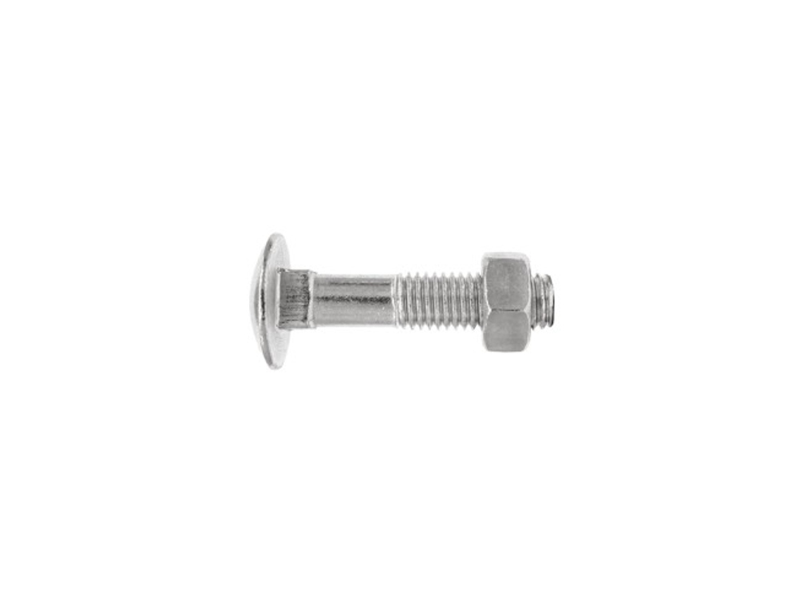 Caixa Com 150 Parafusos M8x40mm Din 603 Zincados Torfix