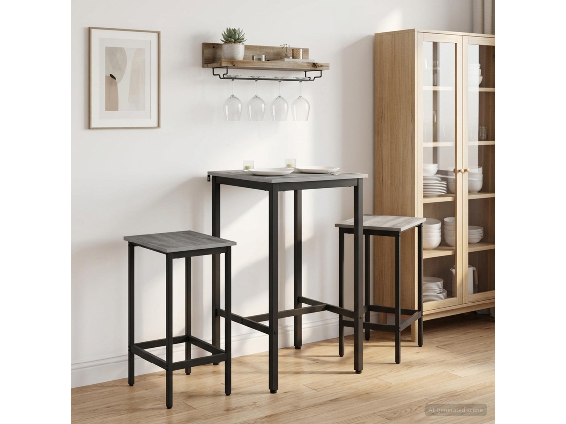 Vidaxl Banco De Bar 2 Unid. Sonoma Cinzento 40 X 32 X 64 Cm