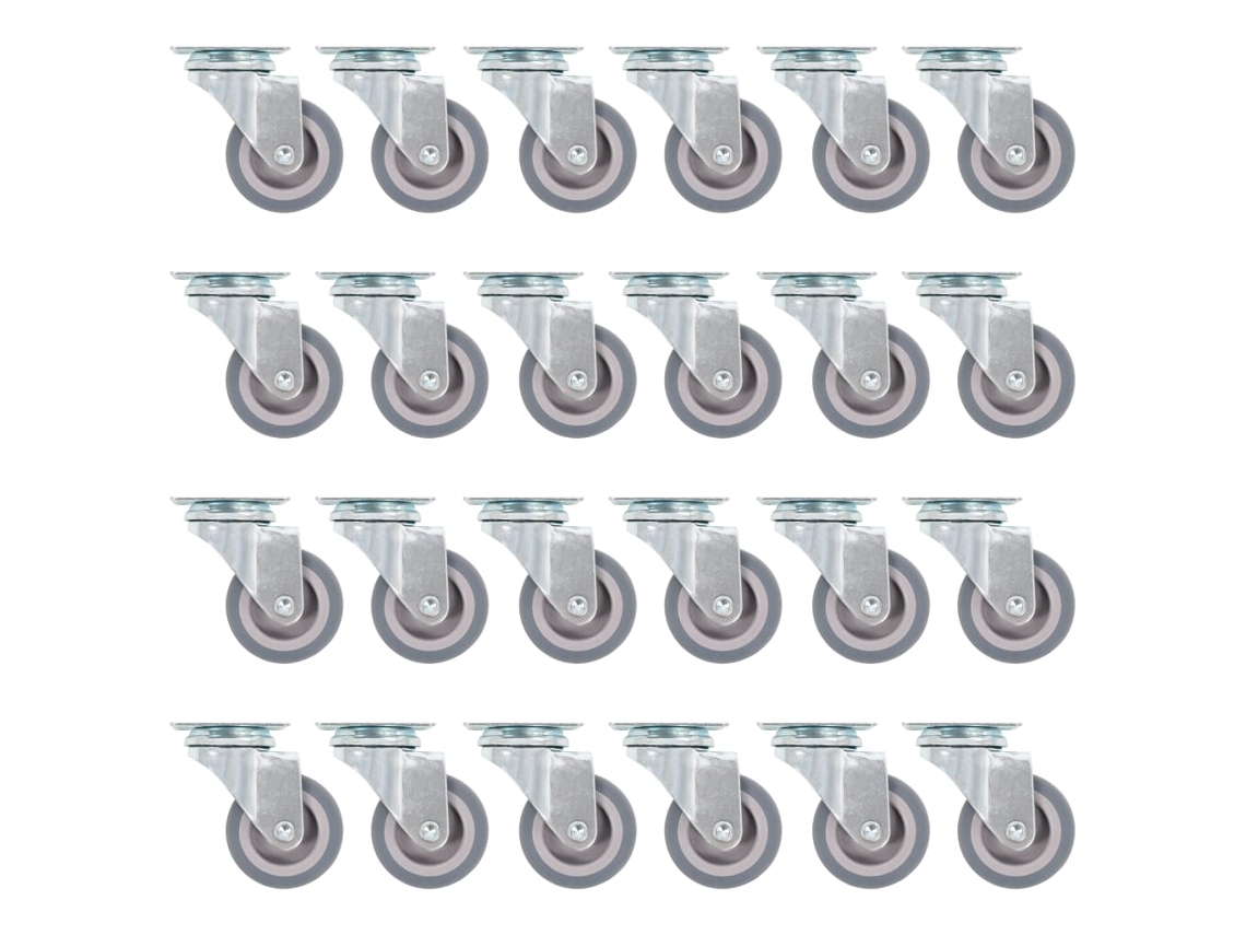 Vidaxl Rodas Giratórias 24 Pcs 50 Mm