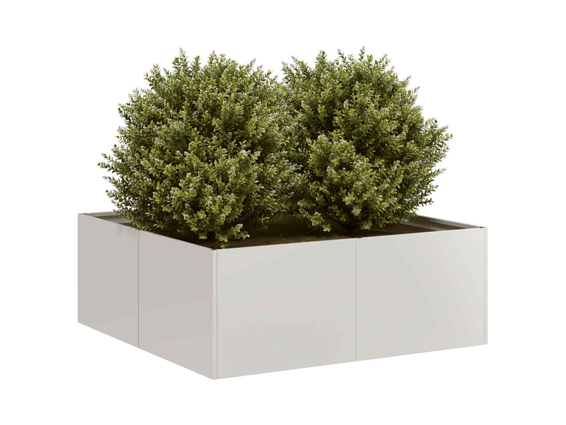 Vidaxl Vaso/floreira 80x80x30 Cm Aço Inoxidável