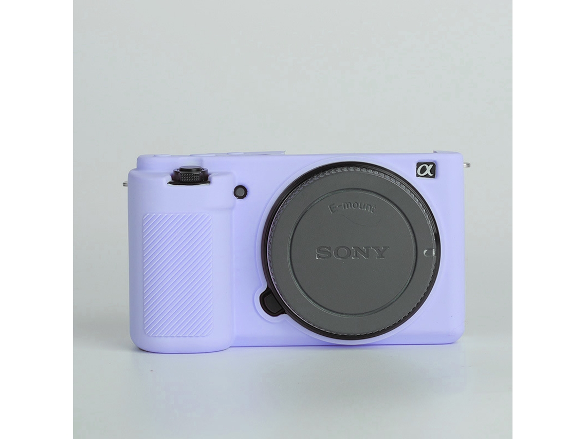 Capa Silicone HEXINYIGJLY para Sony Zv e10/zv e10lanti Risco, Leve, Acesso Total Roxo