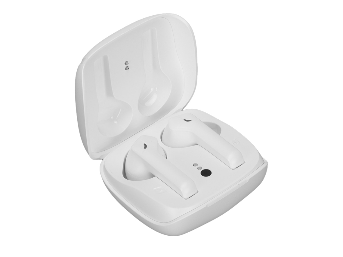 Aetheria fone de Ouvido Bluetooth 5.0 com Compartimento de Carregamento Fones Sem Fio Dualcall Branco