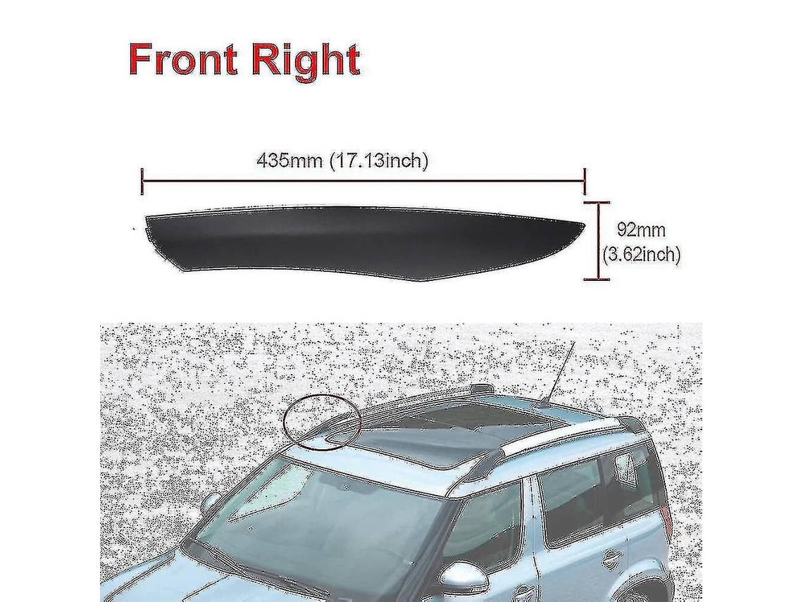 Tampa de Proteção para Barra de Teto Skoda Yeti