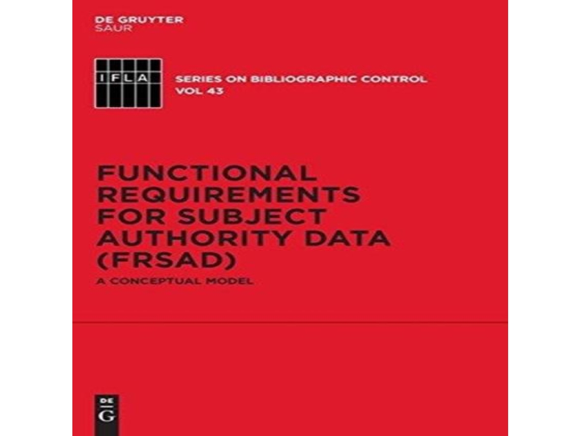 Livro Functional Requirements for Subject Authority Data de De Gruyter (Inglês)