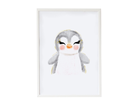 Pintura CROCHETTS Multicolor 33 X 43 X 2 Cm Pinguim