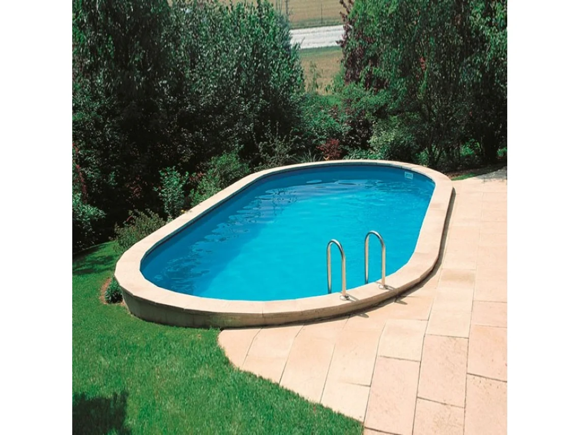 Piscina Semi-Enterrada GRE Ovalada Desmontável 700x320x150 cm