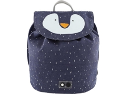 Mochila Escolar Trixie Mini, Modelo Sr. Pinguim, Azul, Impermeável.