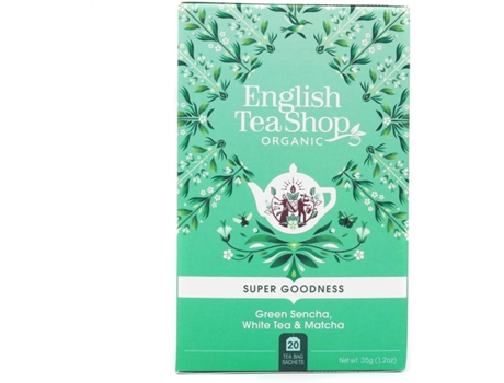 Chá ENGLISH TEA SHOP Sencha Verde Chá Branco e Matcha (35 g)