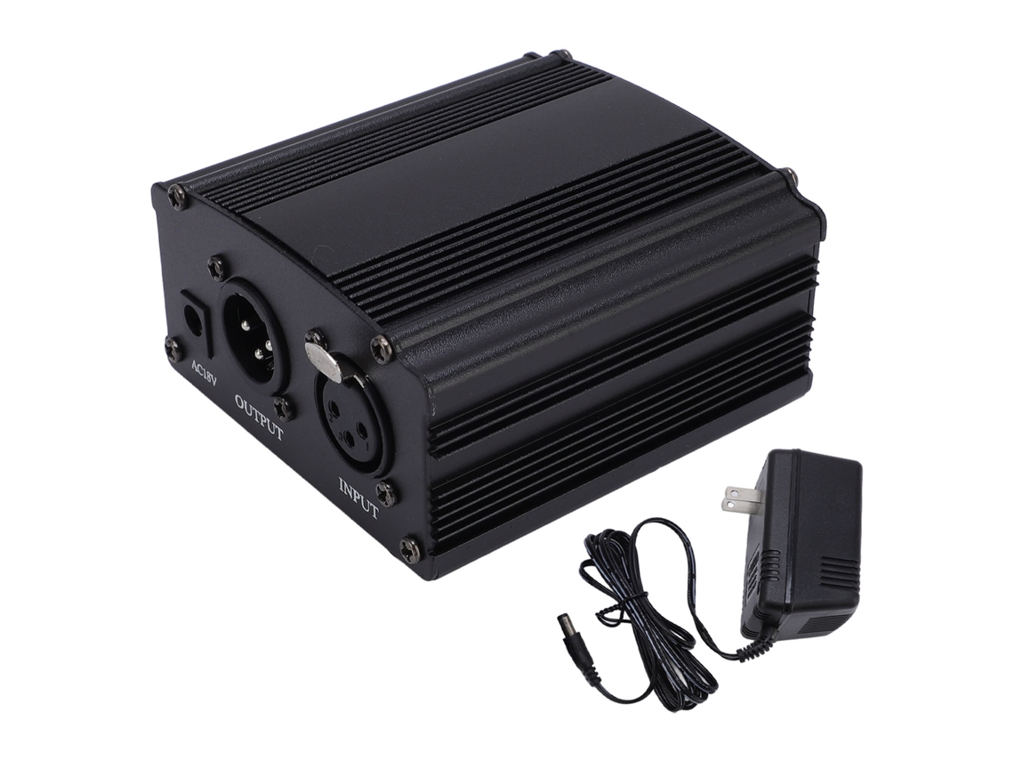 Phantom Power Aluminum Alloy 48v Phantom Power Supply Plug And Play For Condenser Microphone Music Recording Equipment LAXISCREED