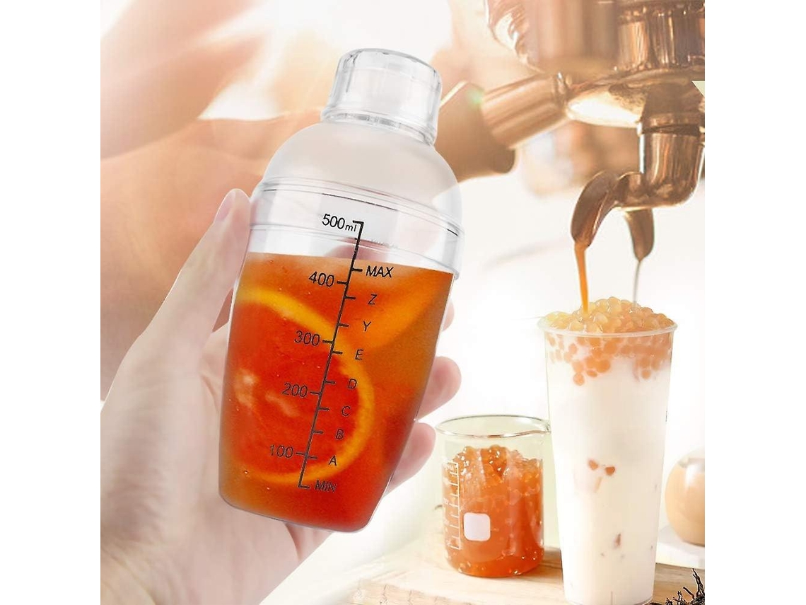 Misturador De Coquetéis Transparente À Prova De Vazamentos, Barra De Mistura Com Escala, 500 Ml, Pc, Coquetel Everley891 (1000m)