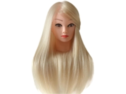Cabeça de treino SFUSHOS com 85% de cabelo loiro e branco natural