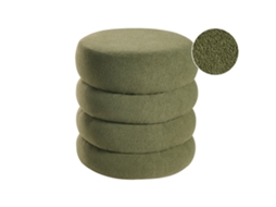 Beliani Pufe Sumpter Bouclé Verde 43x43x47
