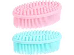 Lurelia Pack De 2 Escovas De Banho Para Bebé, Silicone Macio, Massagem Suave E Portátil, Rotina Spa Prático
