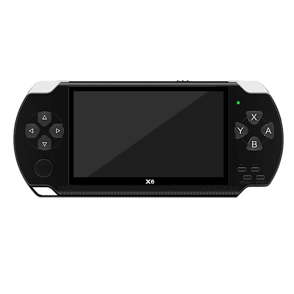 Console Portátil Retrô X6 com 10.000 Títulos Clássicos, 4,3 Polegadas, 8gb, Preto AQUAFORGE