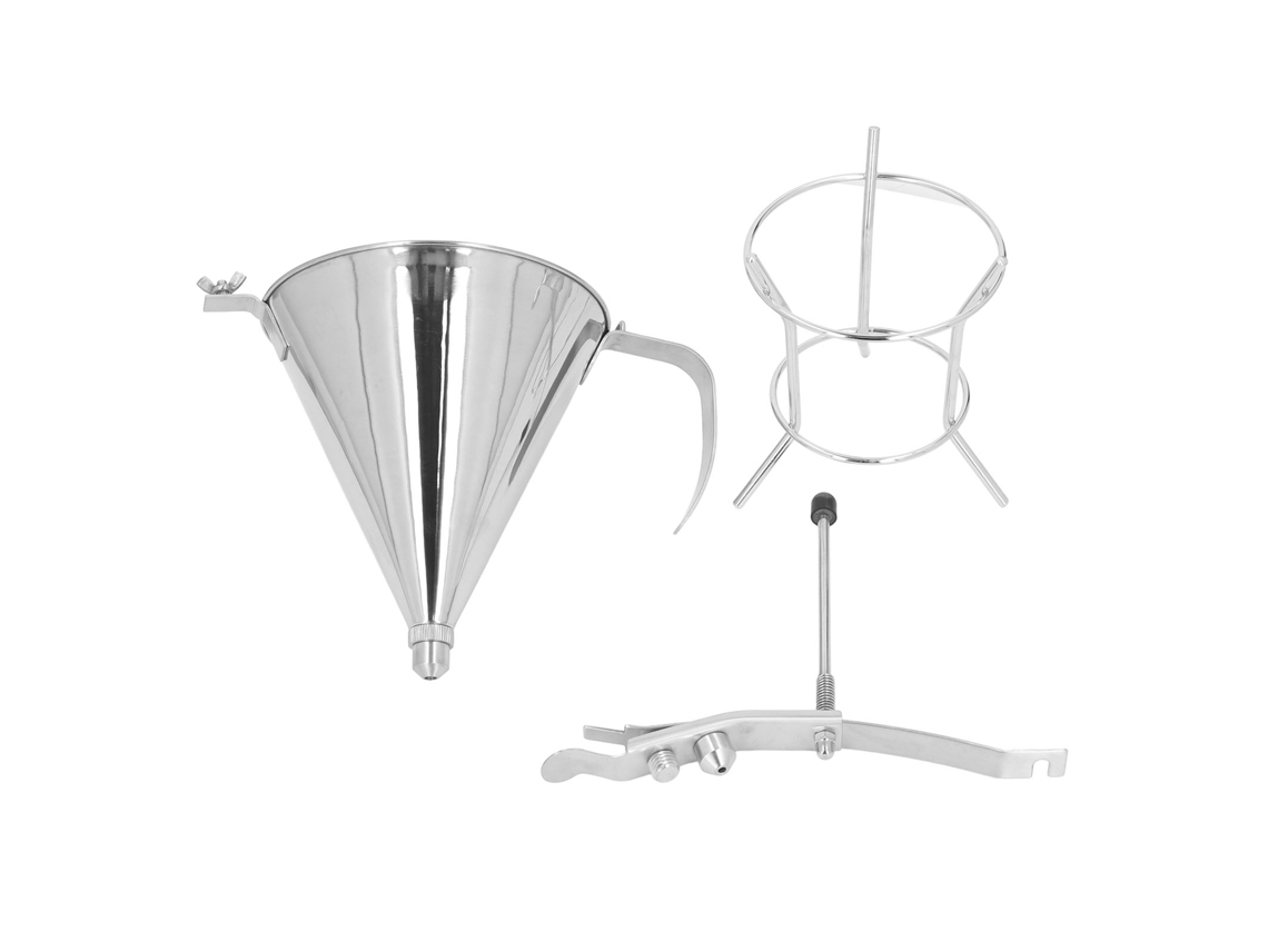 Funil De Confeitaria Com Suporte Em Aço Inoxidável Para Cozinha