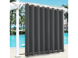 Rebe cortinas Exteriores para Jardim, Terraço, Pérgola, Antivento, Impermeáveis, Top e Bottom, 100*84in, Privacidade e Proteção Solar
