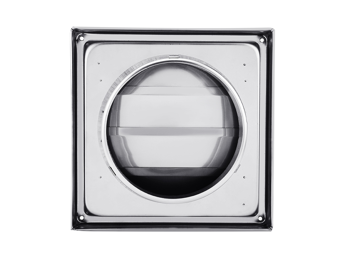 Tampa de ventilação quadrada Brilvibera, prática, em aço inoxidável resistente à ferrugem.