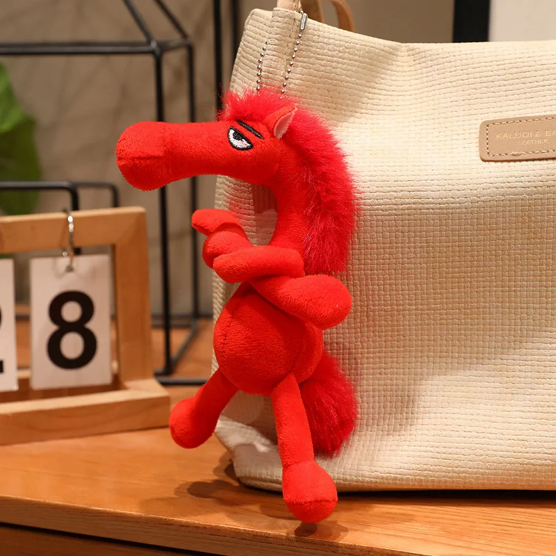 Lindo Pingente de Brinquedo de Cavalo Voador de Anime em Estilo Desenho Animado MDUG (vermelho, 18cm)