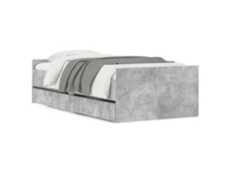 Estrutura de Cama com Gavetas Cinzento Cimento MAISON EXCLUSIVE (100x200 cm)